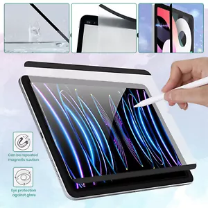 Magnetic Like Paper Screen Protector For New iPad Pro Air 11" 13" 2024 Pro 12.9" - Picture 1 of 45