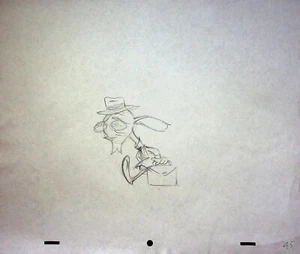 The Ren & Stimpy Show S2 EP12 Production Hand-Drawn Stimpy's First Fart Pencil - Bild 1 von 2