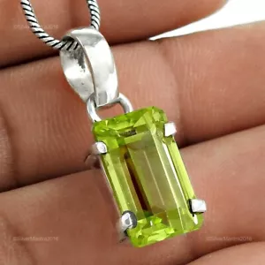Naturale Zircone Cubico Argento Massiccio Fidanzamento Dicembre Nozze Pendente - Foto 1 di 4