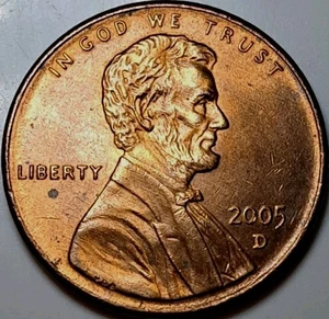 Centavo Lincoln Memorial 2005 D 1C color naranja oscuro tonificación - Imagen 1 de 2