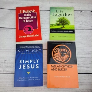 Religious Books Lot Simply Jesus NT Wright Life Together Melanchthon And Bucer - Picture 1 of 16