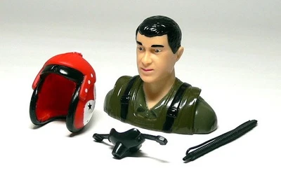 RC Hobby Airplane 68x57mm 1/7 Red Warplane Pilot Model PF221 - Image 1 of 2