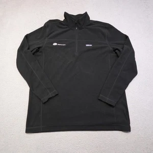 Patagonia Pullover Mens 2XL Black Fleece Half Zip Pfizer Essential Health Logo - Picture 1 of 12