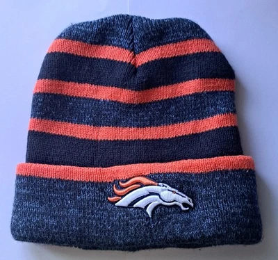 Denver Broncos NFL Licencia Gorro Tejido Medias Gorra Hombres Mujeres Azul Naranja Foto 1 de 3