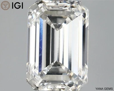 IGI Certified 2.50 Carat Emerald Shape F Color VS1 Clarity CVD Lab Grown Diamond - Image 1 of 4