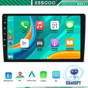 9" 2DIN Car Radio Stereo CarPlay Android 15 4+64G Head Unit GPS BT Wifi AI Voice - Picture 1 of 12