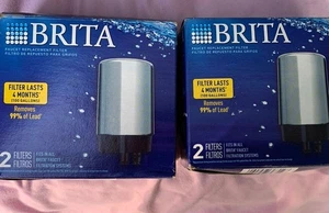 BRITA Chrome Faucet Replacement Filter – 4‑Pack Fr-200 Faucet Systems New - Picture 1 of 5