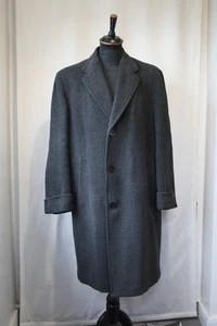 Vtg 1958 Montague Burton grey wool coat overcoat M/L mod revival winter warm - Picture 1 of 18