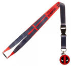 Marvel's Deadpool Suit Up LANYARD w/ID Holder and Charm Keychain