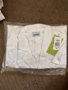 Landau Unisex Mid-Length White Lab Coat- Size 40L - Picture 1 of 1