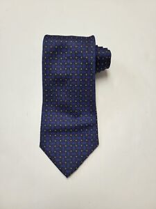 BURBERRY'S Navy Blue Geometric 100% Silk Men's Tie Made In Italy Burberry 