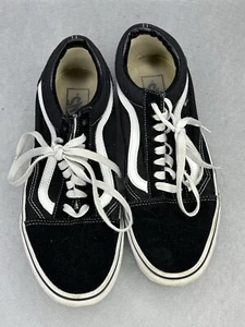Vans Off The Wall Men’s Shoes 8 Black Suede Low Top Skate Beach Grunge Punk - Picture 1 of 12