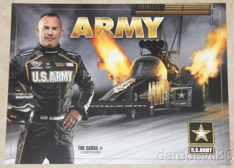 2015 Tony Schumacher U.S. Army Straight Edge Corners Top Fuel NHRA postcard Cover