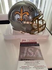 Pete Werner New Orleans Saints Signed Flash Mini Helmet JSA Witnessed
