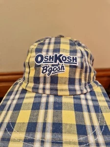 Vintage Osh Kosh B'gosh Tartan Checked Cap Hat L New Old Stock - Picture 1 of 8