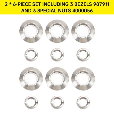 2× Dash Switch Bezel & Nut Set for Jeep CJ5 CJ7 CJ8 1972-86 Lights Wiper Fan US Foto 1 de 4