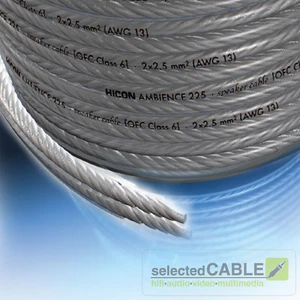 HICON Ambience 2 x 2,5mm² versilbertes Lautsprecherkabel OFC Meterware | HIA-225 - Bild 1 von 3