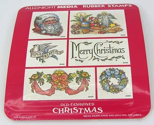 Vintage All Night Media OLD FASHIONED CHRISTMAS Foam Mount Rubber Stamp Set - Bild 1 von 2