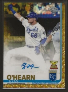 2019 Topps Chrom Ryan O'Hearn Gold Wave Refraktor Autogramm Rookie/50 #RA-ROH - Bild 1 von 2
