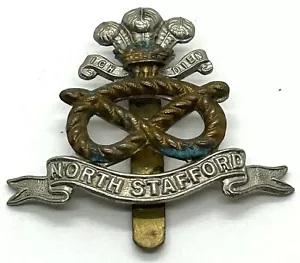 British Military Issue North Staffordshire Regiment Metal Cap Badge - Picture 1 of 3