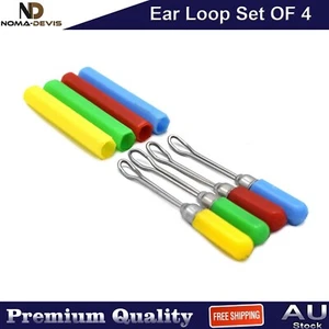Ear Loop Cleaner Dermatology Ear Wax Removal Loop Cleaner 4 PCS Set Curettes - Picture 1 of 5
