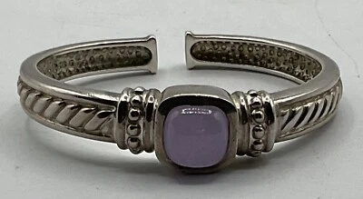 PULSEIRA DE PUNHO ARTICULADA APOSENTADA JUDITH RIPKA .925 COLEÇÃO ESTERLINA LAVANDA JADE - Imagem 1 de 4