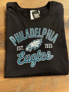 NEW New Era Women's XL Philadelphia Eagles Arch Black T-Shirt - Picture 1 of 15