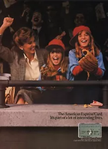 Juego de béisbol Amex American Express 1985 1 página anuncio de revista - Imagen 1 de 1