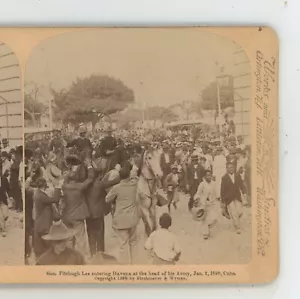 General Fitzhugh Lee Entrando L'Avana Cuba Stereovista sottobosco - Foto 1 di 3