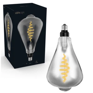 LED Espiral Filamento ST164 Edison 8,5W = 20W E27 Ahumado Extra Blanco Cálido - Imagen 1 de 8