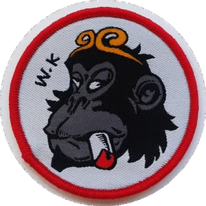 SMOKING MONKEY SEW ON PRINTED PATCH 5.5cm Diameter VEST -  JACKET BAG SMOKE - Bild 1 von 1