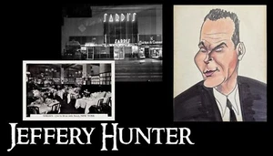 JEFFREY HUNTER - Restaurante mundialmente famoso de Sardi auténtico arte de caricaturas de los años 50 - Imagen 1 de 14