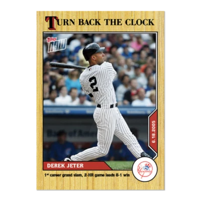 Derek Jeter #80 Yankees HOF Legend 2020 MLB TOPPS NOW - Turn Back The Clock - Image 1 of 2