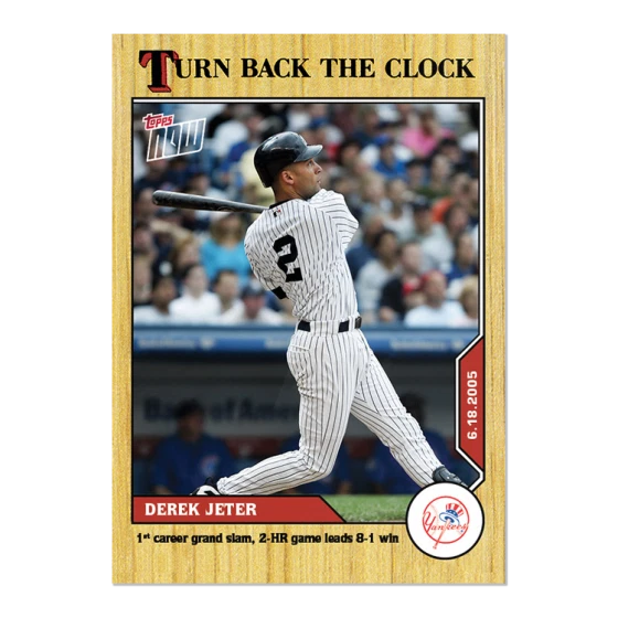 Derek Jeter #80 Yankees HOF Legend 2020 MLB TOPPS NOW - Turn Back The Clock - Image 1 of 2