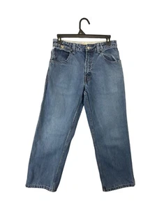 Raw Edge Denim Jeans Boys Size 14(28X26) Carpenter Straight Leg Cotton GUC - Picture 1 of 11