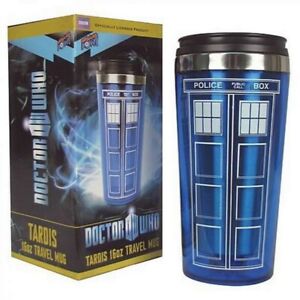 Doctor Who Travel Coffee Mug - TARDIS Insulated Tumbler Cup 16oz Bottle