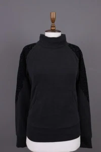 LULULEMON Gray Back 1/4 Zip Floral Fleece Bomber Jacket Size 8 - Picture 1 of 21