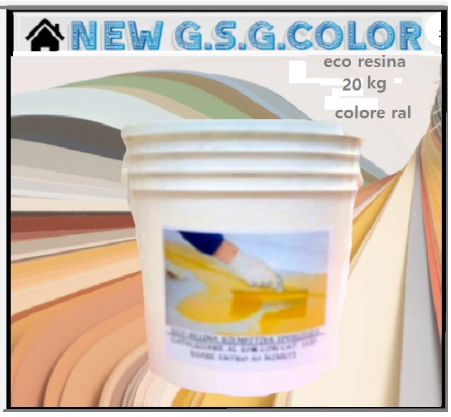 ECO RESINA EPOSSIDICA BICOMPONENTE RIEMPITIVA PER PAVIMENTI COLORI RAL 20  kg - Immagine 1 di 1