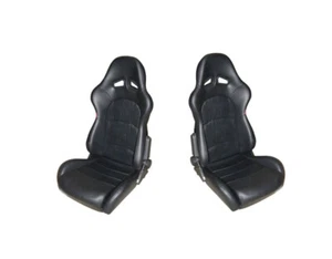 Autotecnica High Back Sports PU Leather Bucket Seats Car Reclinable Universal - Picture 1 of 11