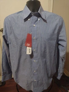 New Cutter & Buck Shirt Men’s Size Small Blue Striped Button Down Long Sleeve - Picture 1 of 11