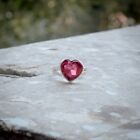 Fine Pink Rubellite Gemstone 925 Sterling Silver Handmade Ring All Size