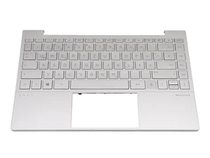 HP Envy 13-ba0000 original Tastatur inkl. Topcase DE (deutsch) silber/silber mit - Afbeelding 1 van 4