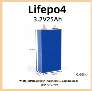 3.2V 25Ah LiFePO4 Batterie für DIY 12V 24V 36V 48V Solarenergie UPS Strom - Bild 1 von 6