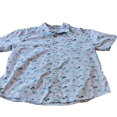 Retrofit Men's Patterned Flamingo Short Sleeve Shirt Large - Image 1 of 4