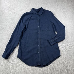 Banana Republic Shirt Womens XS Boyfriend Fit Button Up 100% Tencel Preppy - Picture 1 of 12