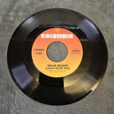 Willie Nelson ~ Always On My Mind/ The Party's Over ~ Columbia 45 RPM Record - Image 1 of 4