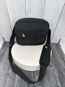 TIMBUK2 Small Mini Messenger Commute Crossbody Bag Black & Green Interior READ - Picture 1 of 20