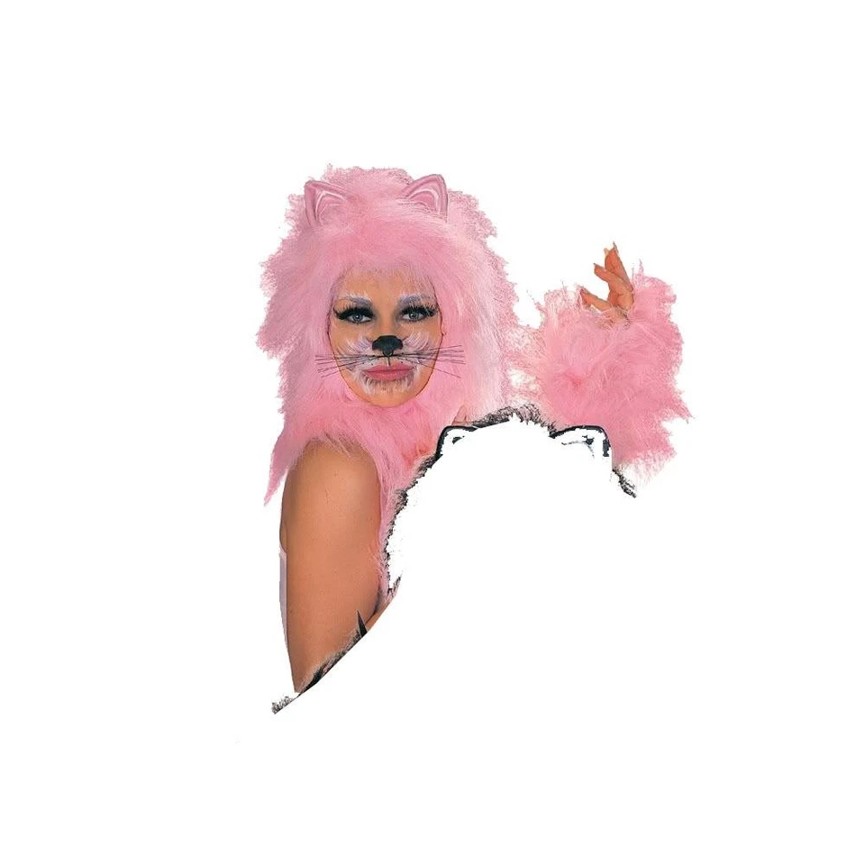 Костюм кошки капюшон и перчатки и головной убор меховой аксессуар упаковка - Изображение 1 из 1