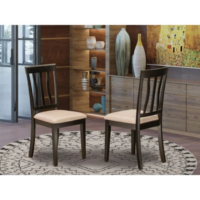 East West Furniture Dining Room Chairs - Slat Back Kitchen - Image 1 of 4