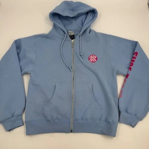 Surf Diva Zip Up Hoodie Sweatshirt Damen Large Surf Team Pink Blau Grafik - Bild 1 von 10